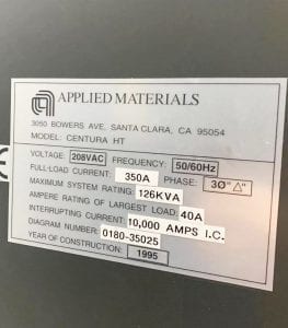 Applied Materials-Centura HT 5200--54711
