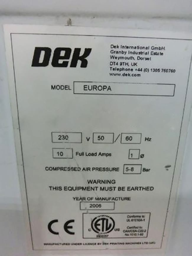 Check out Dek-Europa-Screen Printer-54610