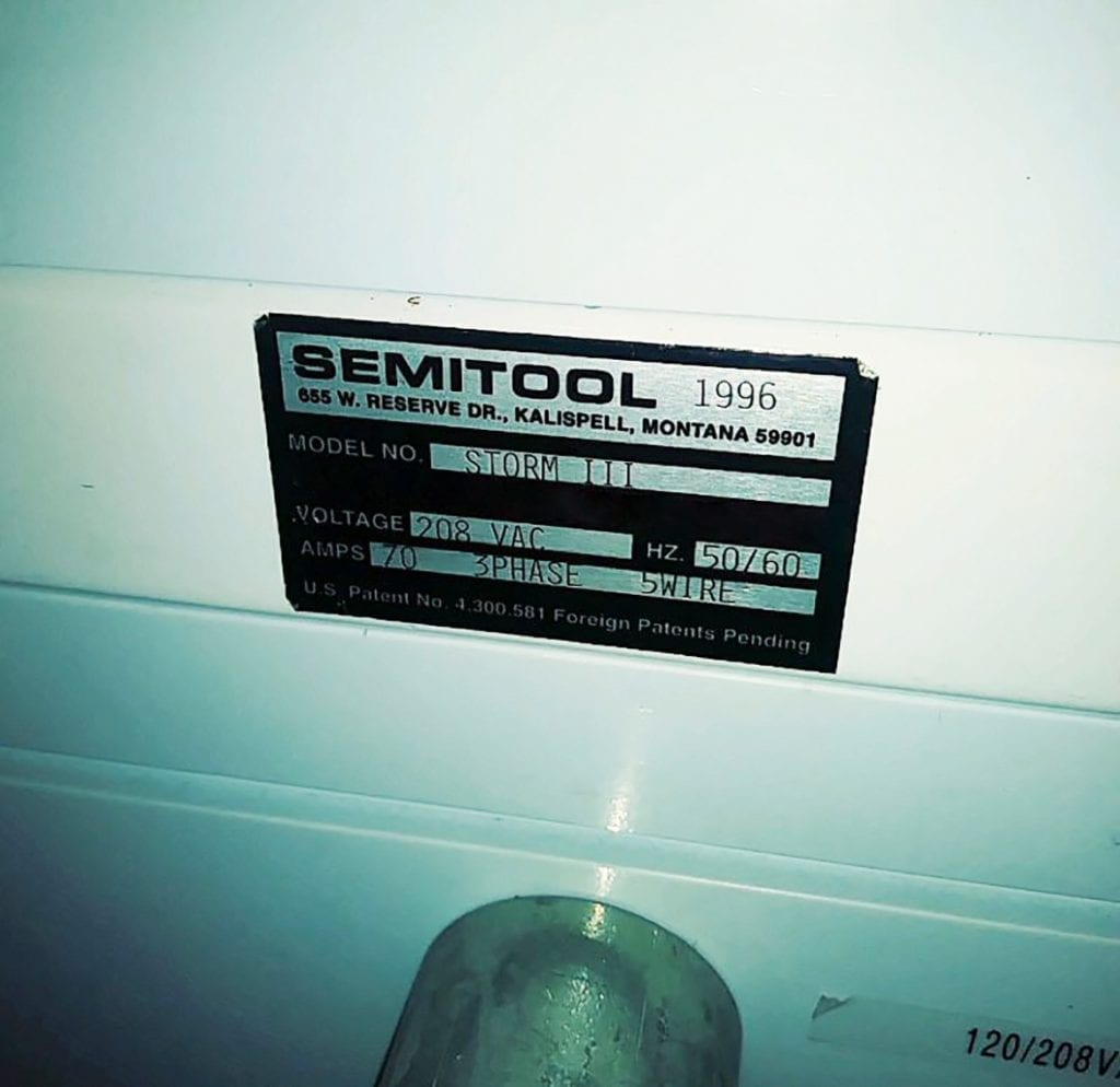 Semitool-Storm III-Cassette Cleaning System-56032 For Sale Online