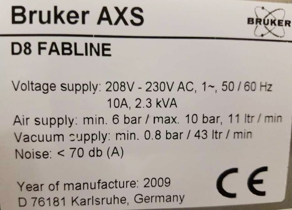Bruker-D 8 Fabline-X-Ray Diffractometer-56278 For Sale Online