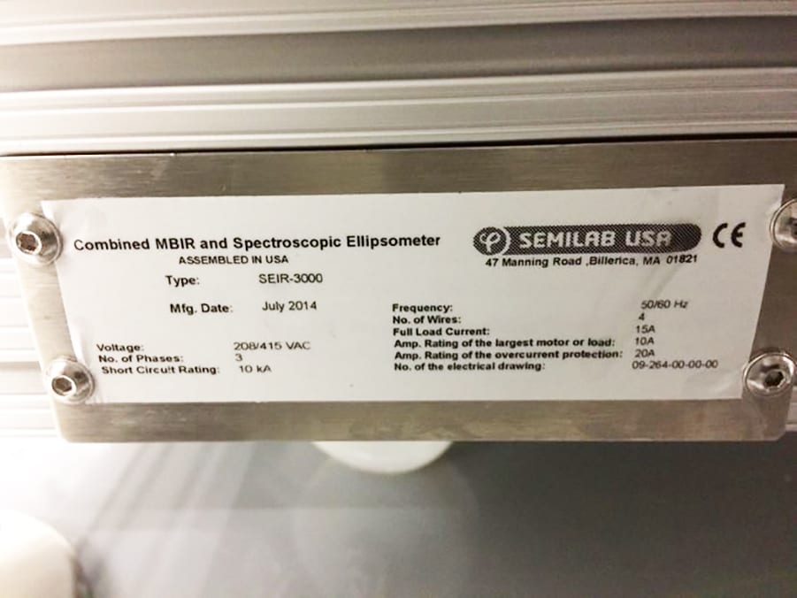 Buy Online Semilab-IR 3100 S-Micro-spot Spectraocopic Ellipsometer-56554