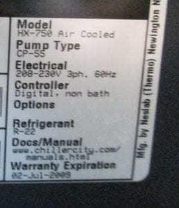 Neslab -HX 750 Air Cooled -Chiller -56806 Refurbished