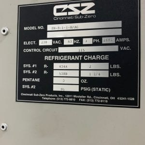Buy Online Cincinnati -CSZ Sub Zero ZHS-8-1-1-H/AC -Environmental Chamber -56764