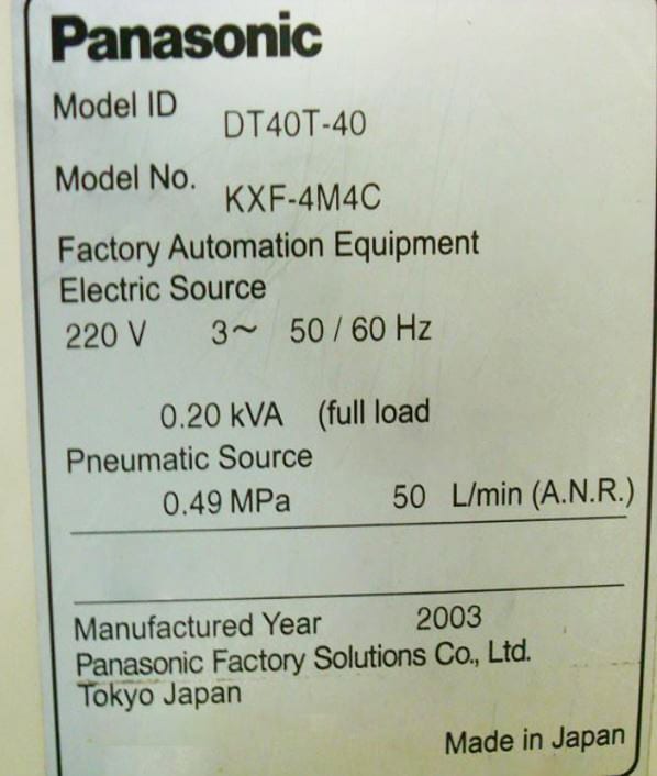 Panasonic -DT 40 T - 40 -Multi Tray Feeder -56747 Refurbished