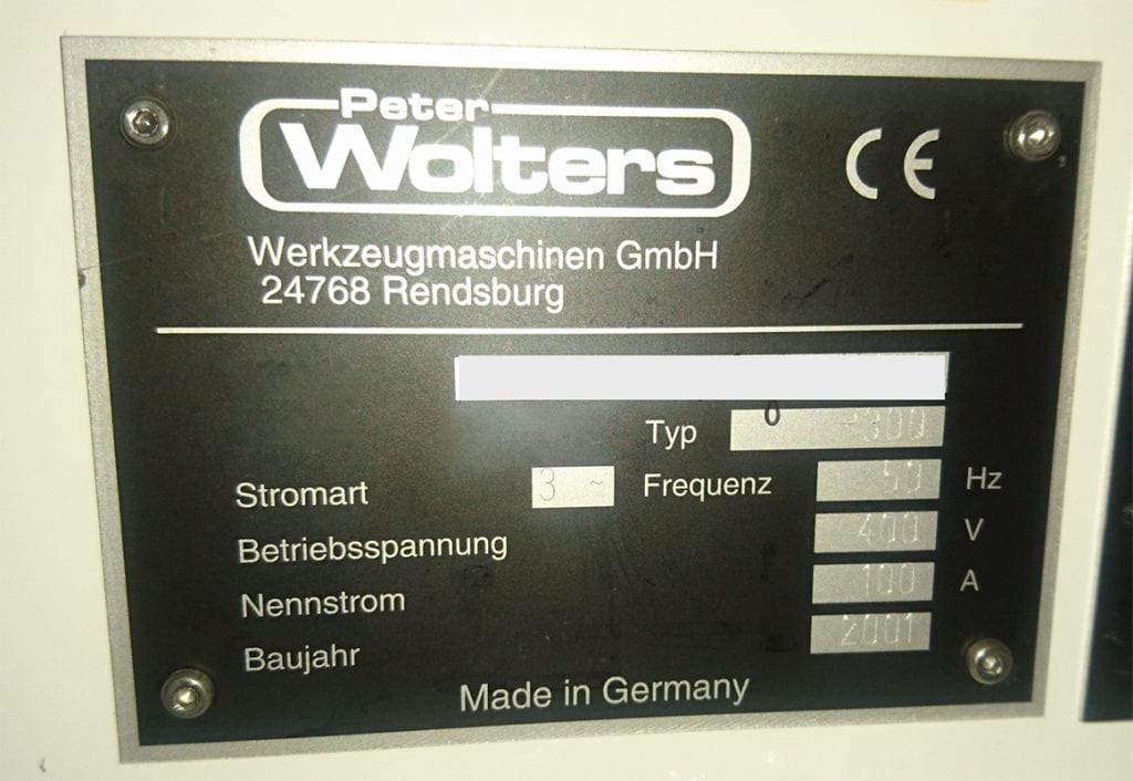 Peter Wolters P 300 CMP 56939
