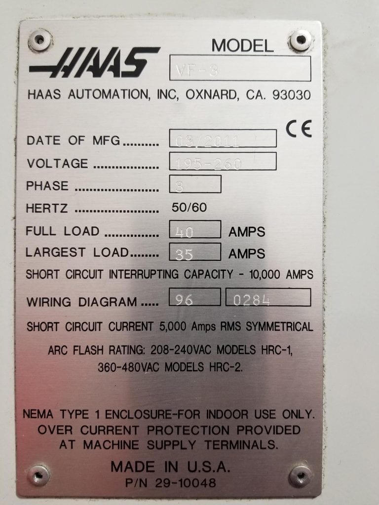 Haas VF 3 CNC 57013 Image 3
