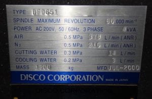 Disco DFD 651 Dicing Saws 57175 Image 18
