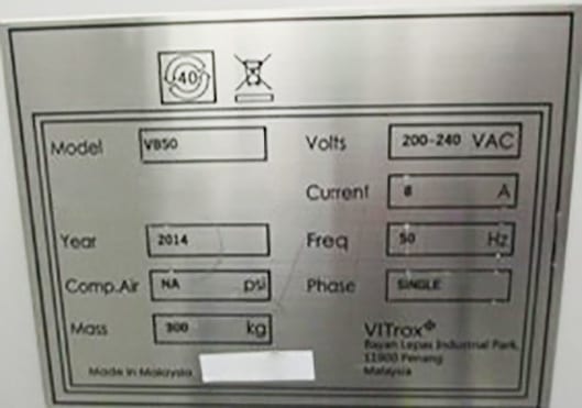 Vitrox VB 50 57474 Refurbished