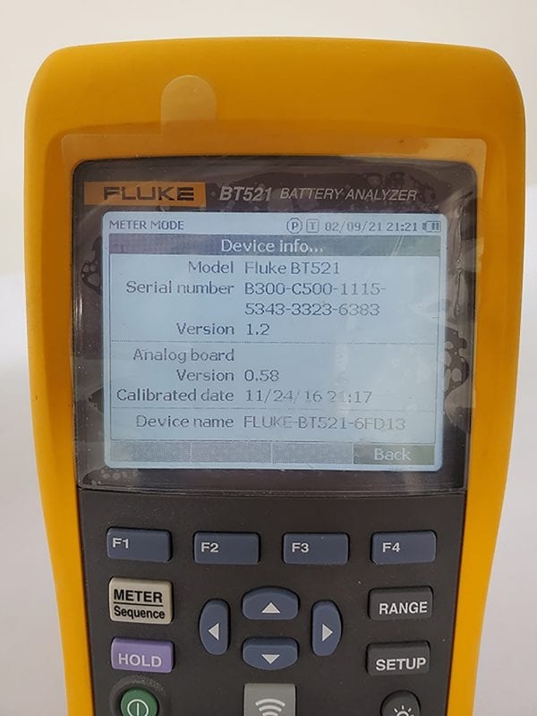 Fluke BT521 Battery Analyzer -58538  Image 1