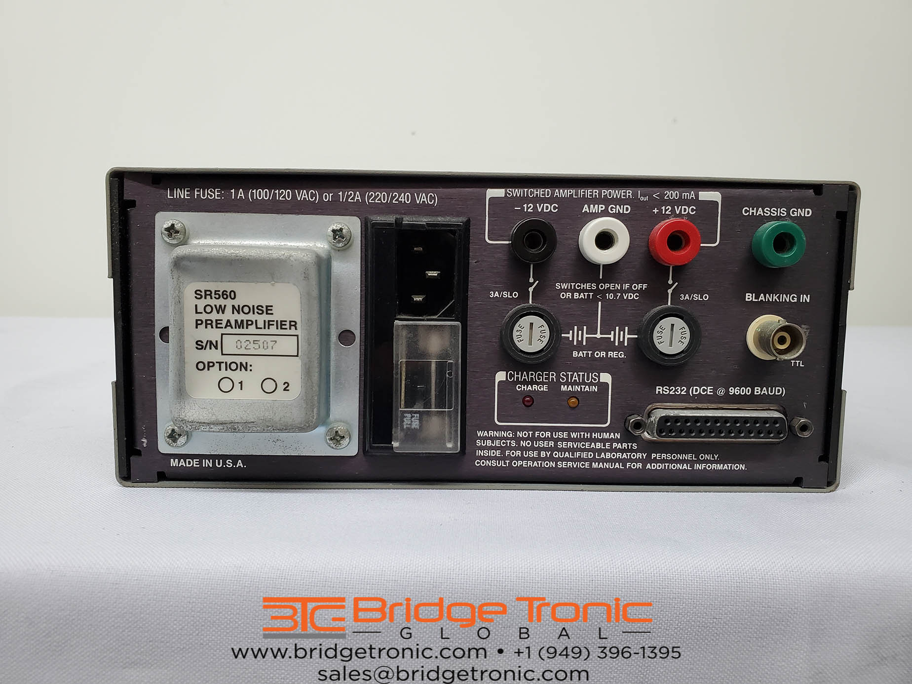 Buy Stanford Research Systems (SRS)-SR 560-Low-Noise Preamplifier-58737 Online
