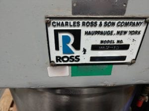 Charles Ross & Son Double Planetary Mixer 59822 Refurbished
