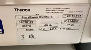 Check out Thermo Scientific Heratherm OMH 60 S Oven 60010