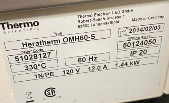 Thermo Scientific Heratherm OMH 60 S Oven 60010 Image 3