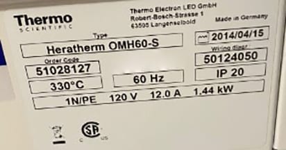 Thermo Scientific Heratherm OMH 60 S Oven 60010 Image 4