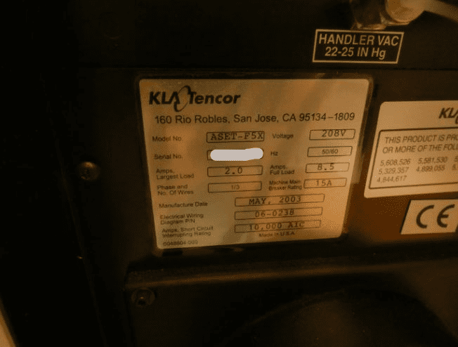 KLA Tencor  ASET F 5 X  Film Thickness  60081 For Sale