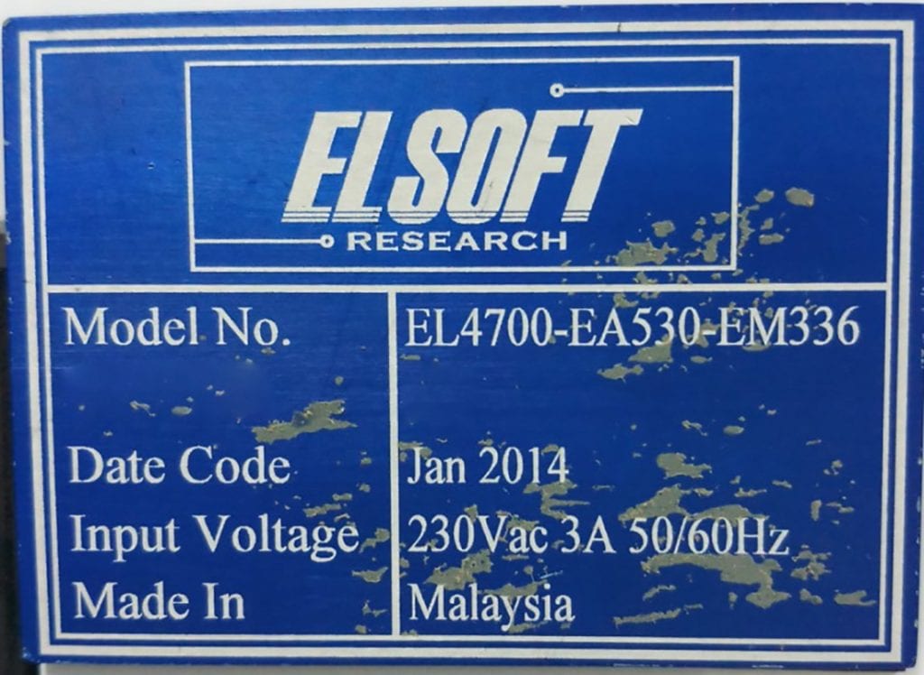 Elsoft  EL 4700 EA 530 EM 336  Manual FUT Tester  60142 For Sale
