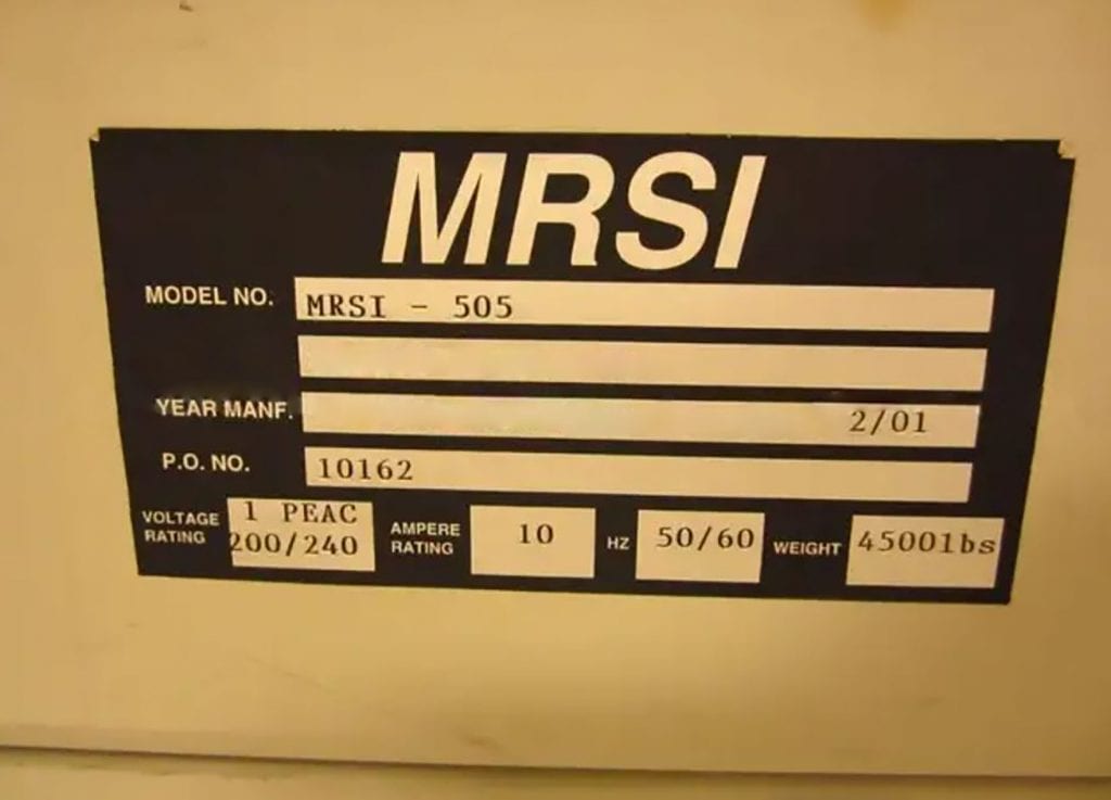 MRSI 505 Flip Chip Die Bonder 60410 Image 3