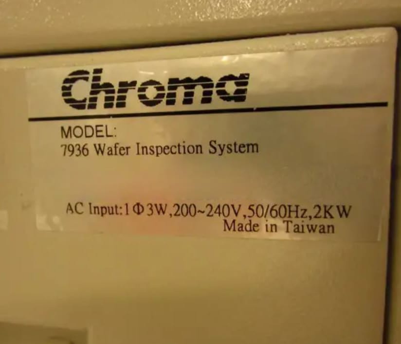 Chroma 7936 Wafer Inspection System 60412 Image 3