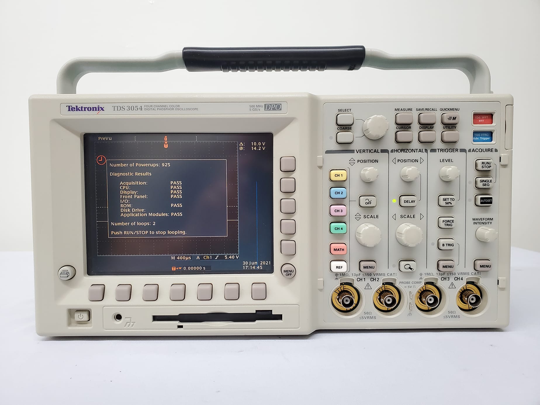 Tektronix-TDS 3054-Four Channel Color Digital Phosphor Oscilloscope-60357 For Sale