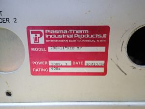 Buy Online Plasmatherm 790 Series MF Reactive Ion Etch Plasma System 60989