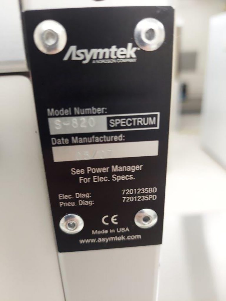 Asymtek S 820 Spectrum Dispenser 61021 For Sale