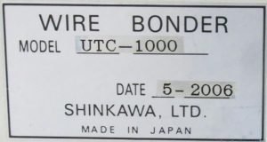 Buy Online Shinkawa  UTC 1000  Wire Bonder  61504