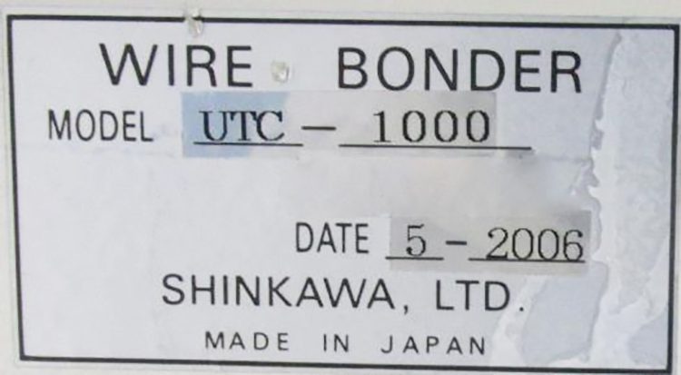 Buy Online Shinkawa  UTC 1000  Wire Bonder  61505