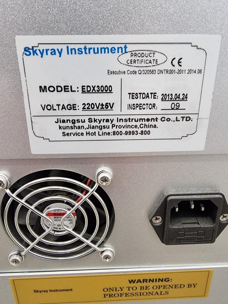 Skyray EDX 3000 X ray Fluorescence Spectrometer 61590 Refurbished
