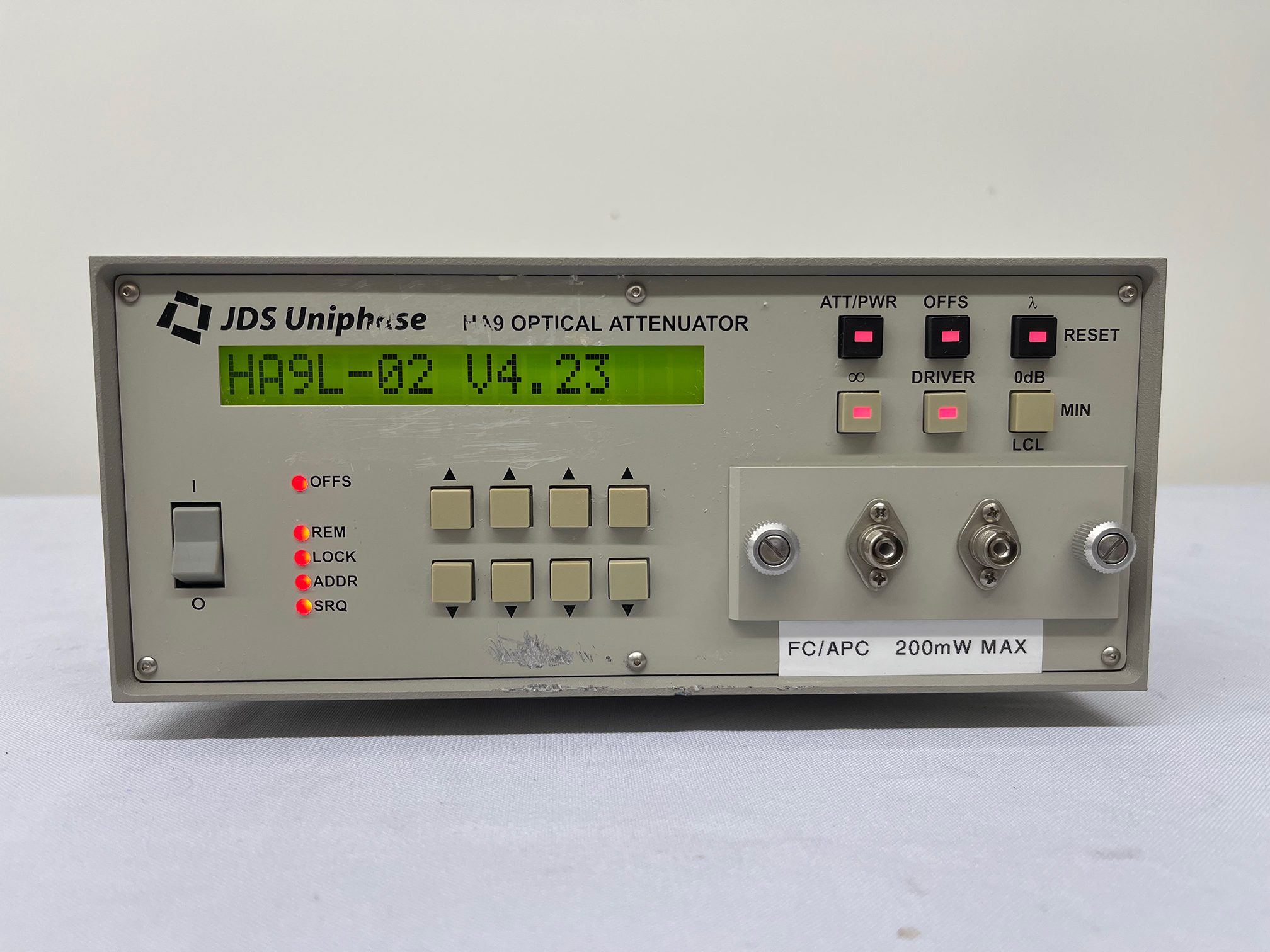 JDS Uniphase-HA 9 Series-Extended Range Programmable Optical Attenuator-58834 For Sale