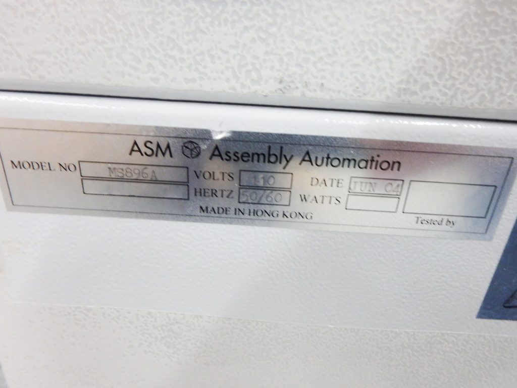 ASM MS 896 A Semiconductor Automated DIE Sorting 62072 For Sale Online