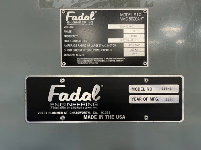 Fadal  5020  62450 Refurbished