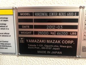 Purchase Mazak Horizontal Center Nexus 6800 II Computer Numerical Control (CNC) 62434