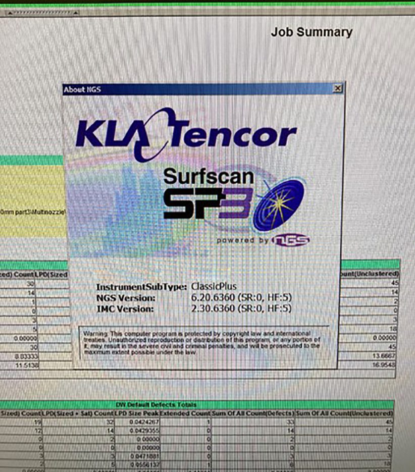 KLA Tencor  Surfscan SP 3  Particle Measurement  65019 Refurbished