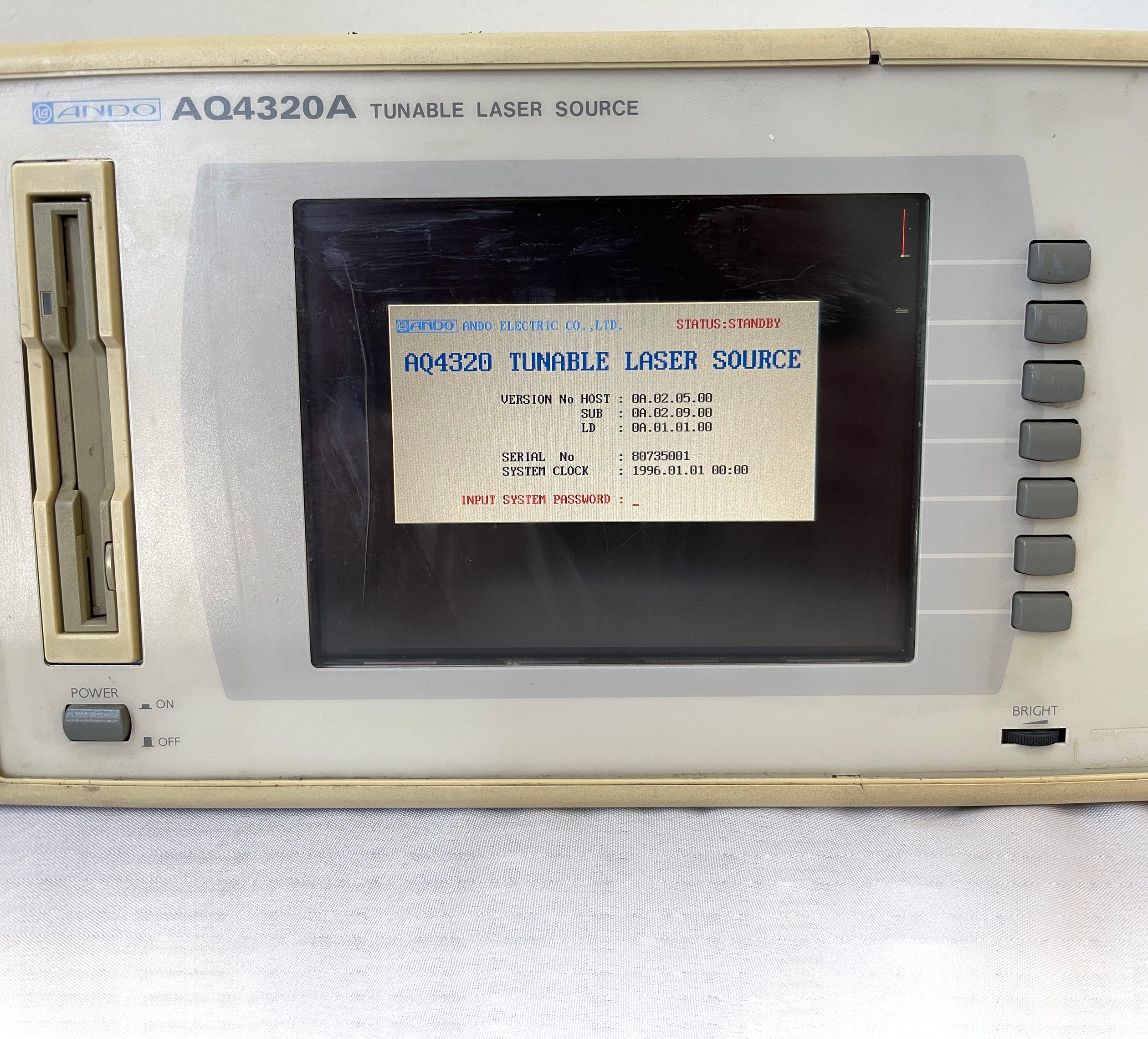Ando AQ4320A Tunable Laser Source -65346 For Sale