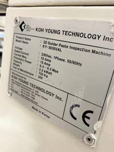 Buy Online Koh Young  KY 3030  3D In Line Solder Paste Inspection System  67408