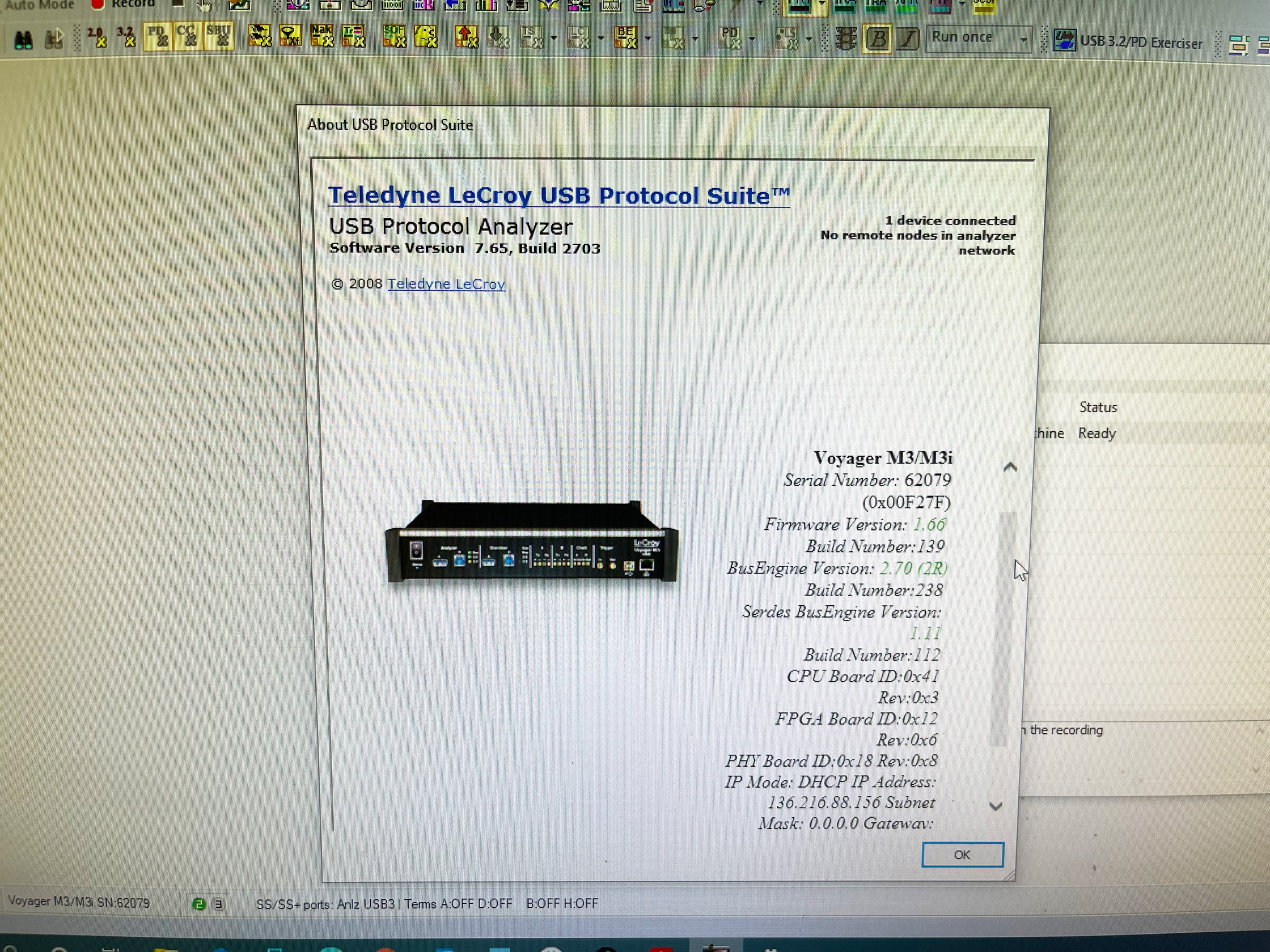 Teledyne LeCroy Voyager M3 / M3i USB Protocol Analyzer -62881