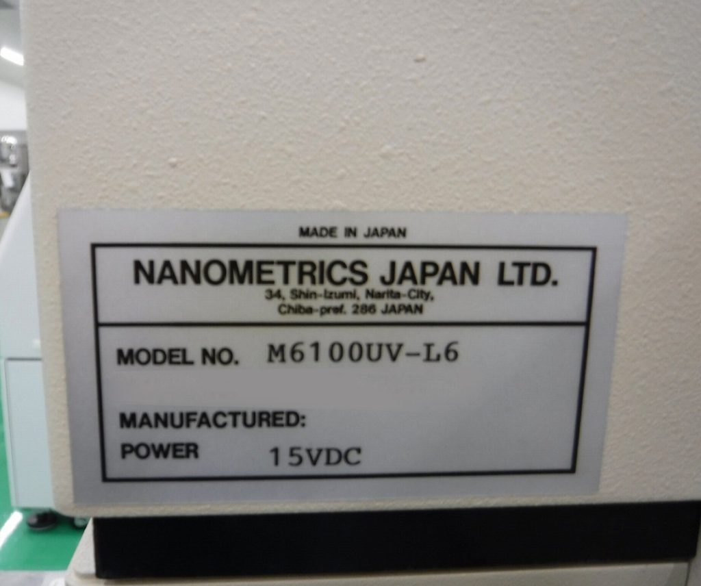 Buy Nanometrics  M 6100 UV L 6  Film Thickness Measurement System  67811