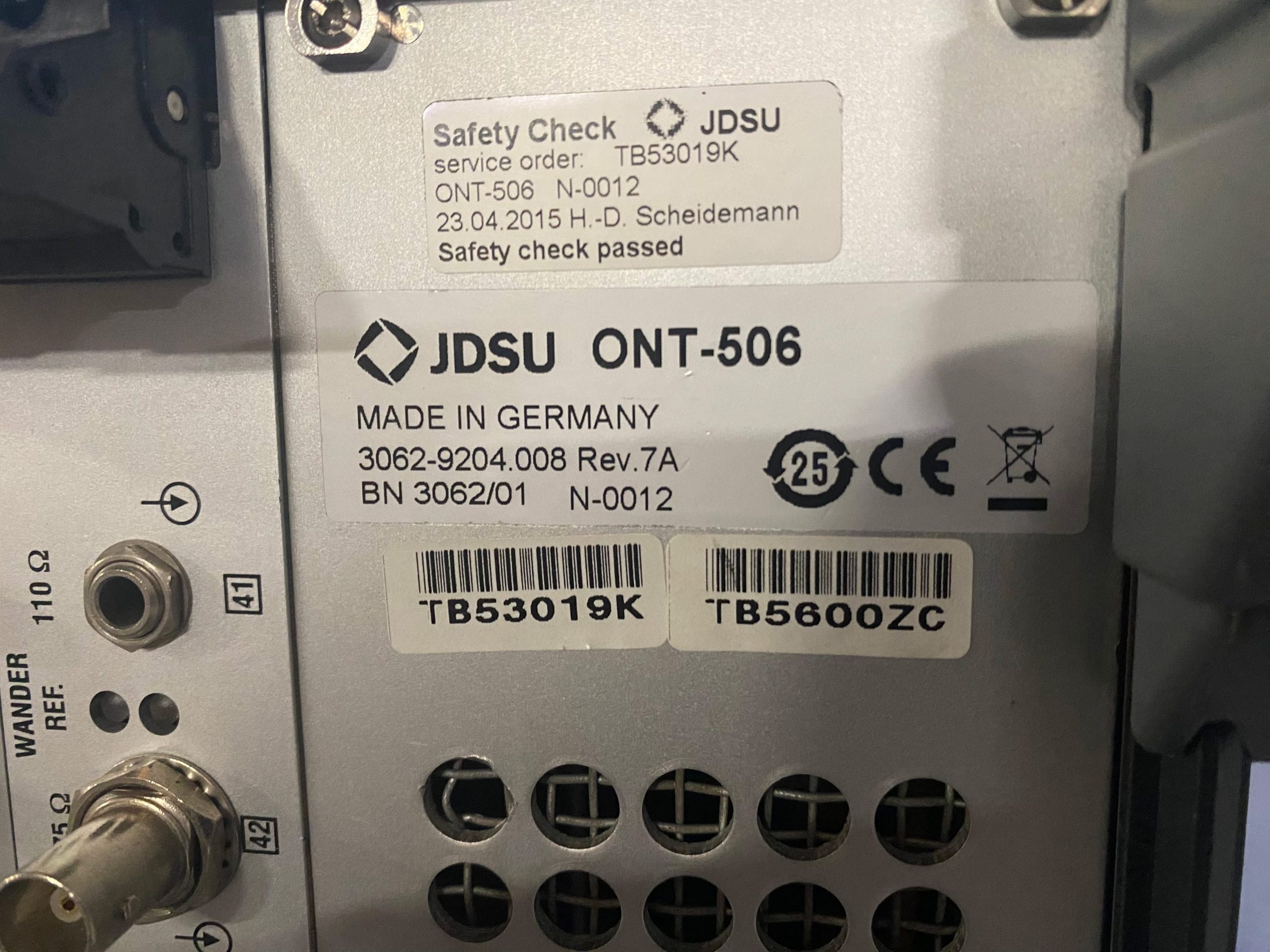 Buy JDSU  ONT 506  Optical Network Tester  65403
