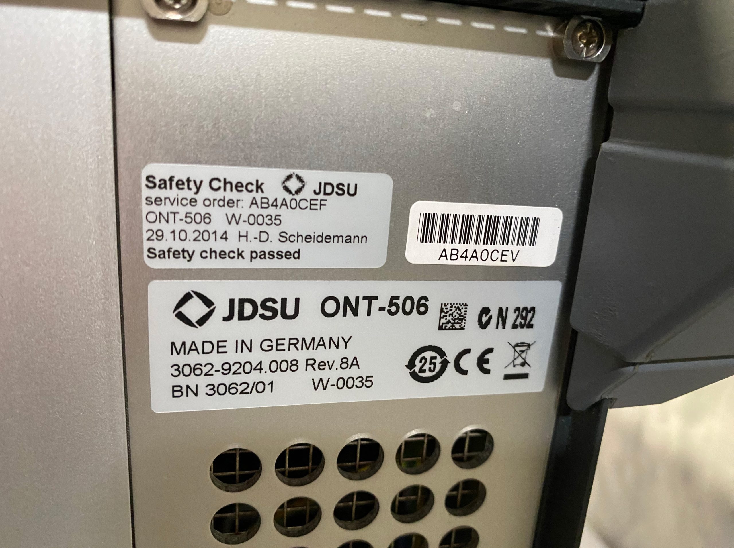 Buy JDSU  ONT 506  Optical Network Tester  65404 Online