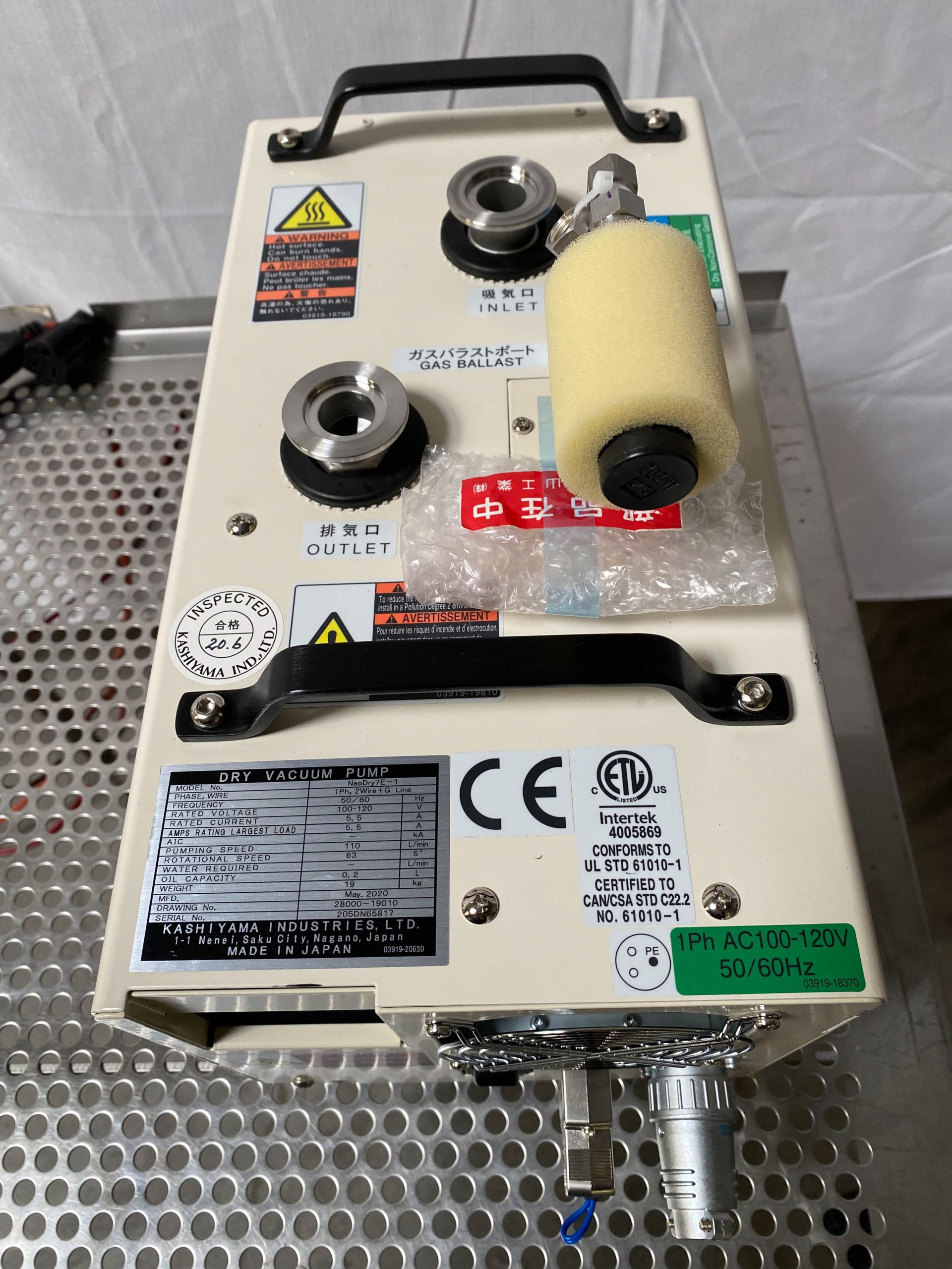 Kashiyama NeoDry 7 E 1 Dry Vacuum Pump  69966 Refurbished