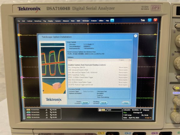 Tektronix  DSA 71604 B  Digital Serial Analyzer / Oscilloscope  68746 Image 6