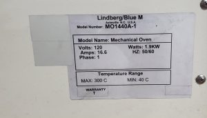 Lindberg / Blue M  MO 1440 A 1  Oven  71677 Refurbished