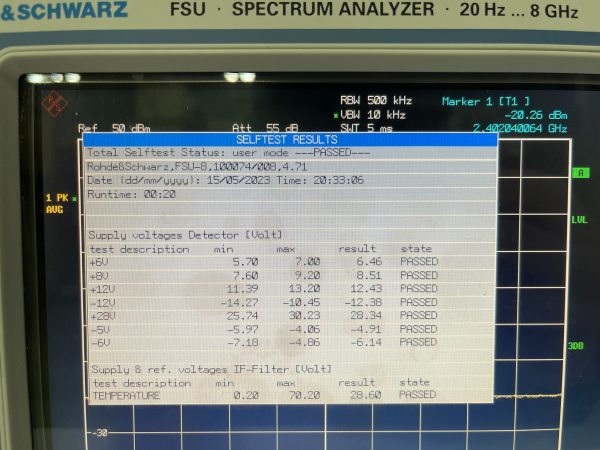 Check out Rohde & Schwarz  FSU 8  Spectrum Analyzer  70955