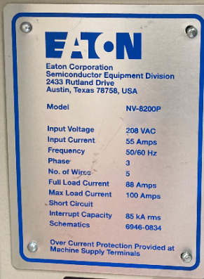 View Axcelis / Eaton Nova  NV 8250 P  Medium Current Implanter  71992