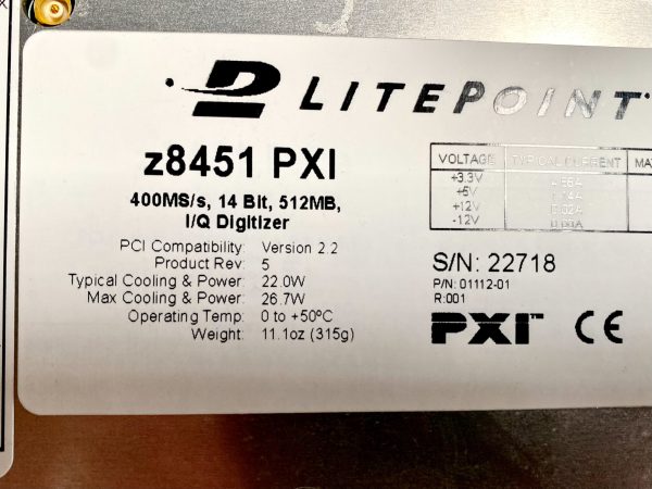Buy Online Litepoint  Z 8451  PXI I/Q Digitizer  68833