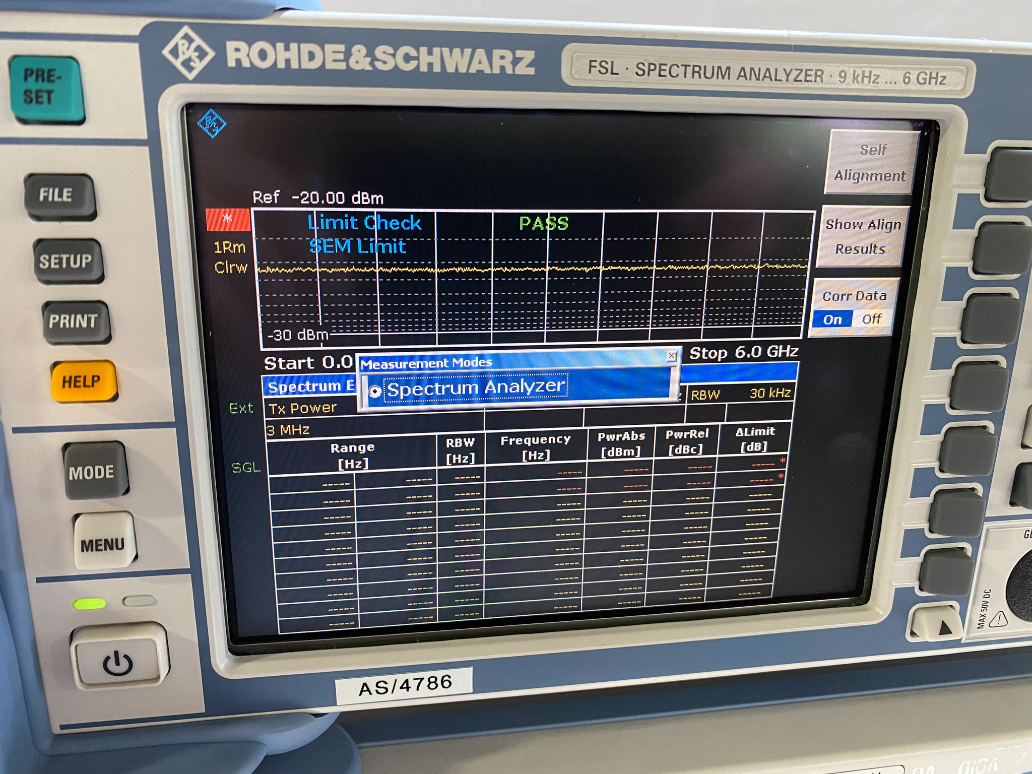Rohde & Schwarz  FSL 6  Spectrum Analyzer  68801
