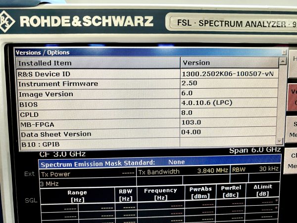 Rohde & Schwarz  FSL 6  Spectrum Analyzer  68801 Image 2