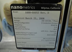 Nanometrics  Nanospec 9310  Thickness Measuring  7112 For Sale