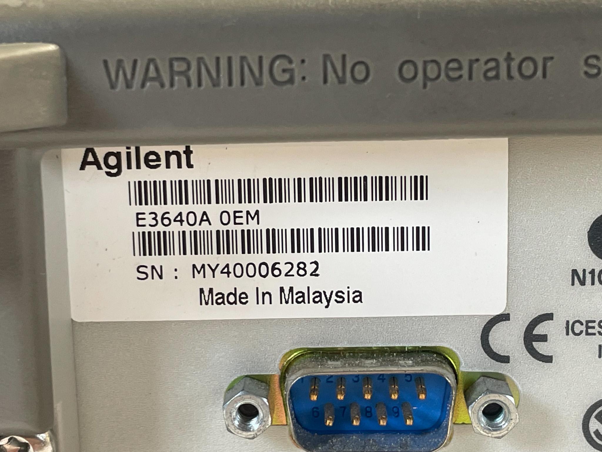 Agilent  E 3640 A  DC Power Supply  69023 Refurbished