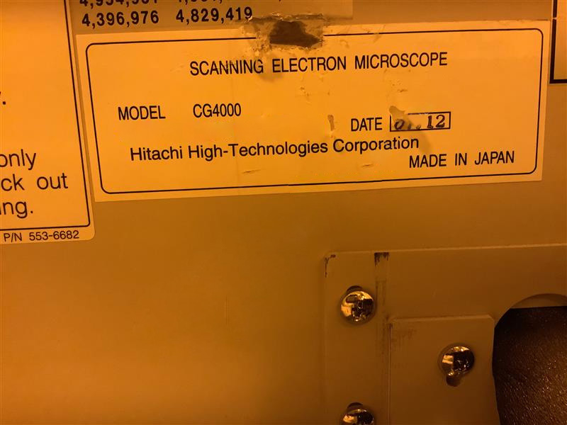 Hitachi  CG 4000  CD SEM  75416 Refurbished